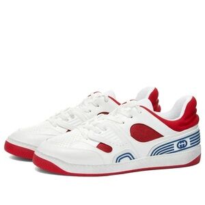Gucci Basket low-top sneakers in white Demetra Red